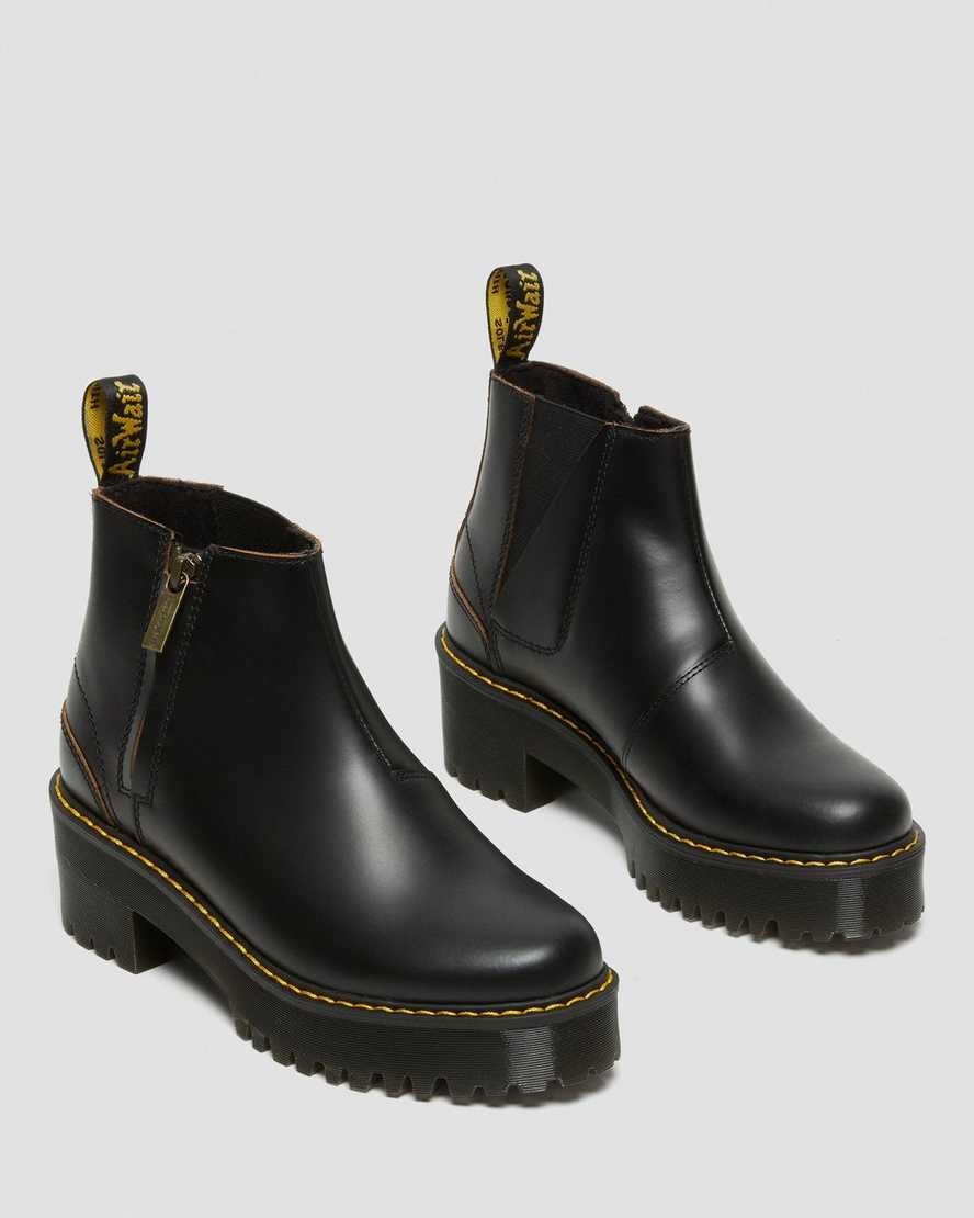 Dr Martens Rometty II Vintage Smooth Leder Stiefeletten Damen Schwarz | EGQ-569827