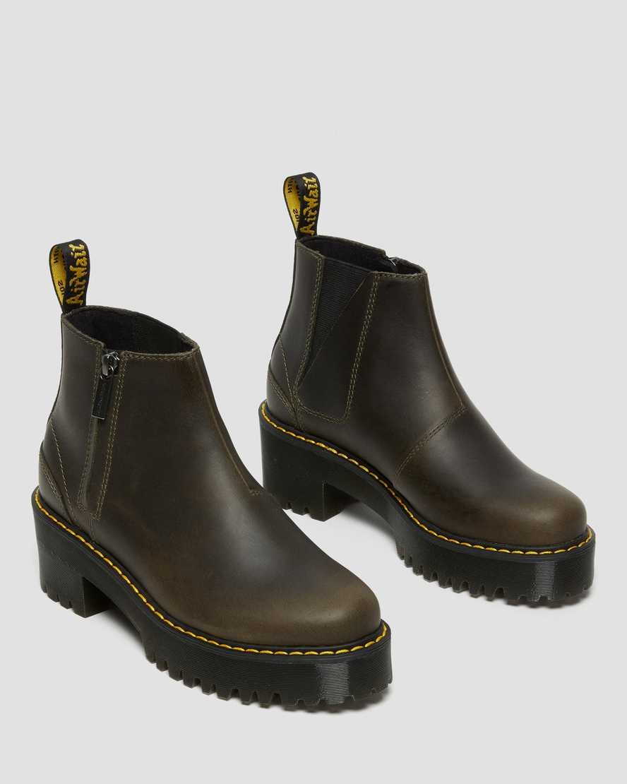 Dr Martens Rometty Leder Stiefeletten Damen Braun | ZPM-016923