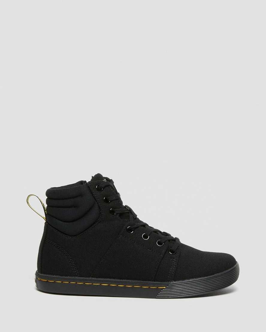 Dr Martens Rozarya Canvas Schnürstiefel Damen Schwarz | AZS-809142