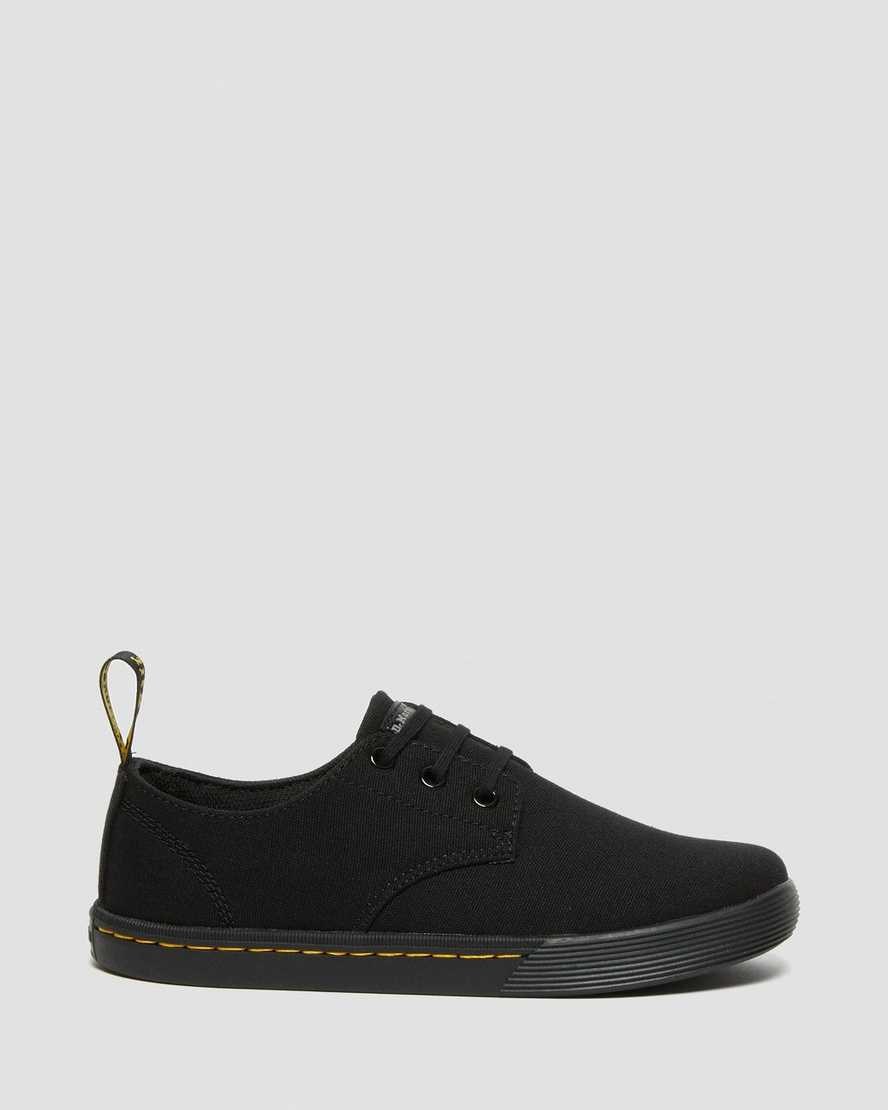 Dr Martens Santanita Canvas Freizeitschuhe Damen Schwarz | TEC-124395