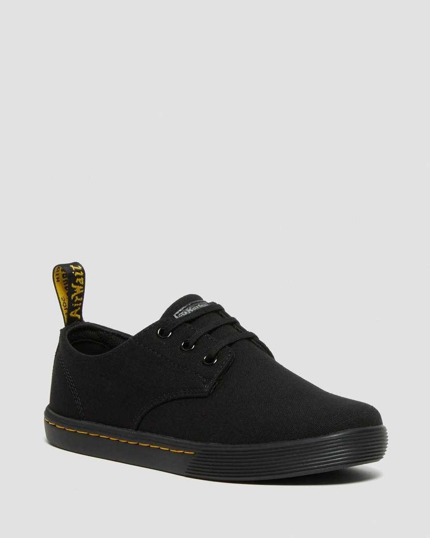 Dr Martens Santanita Canvas Freizeitschuhe Damen Schwarz | TEC-124395