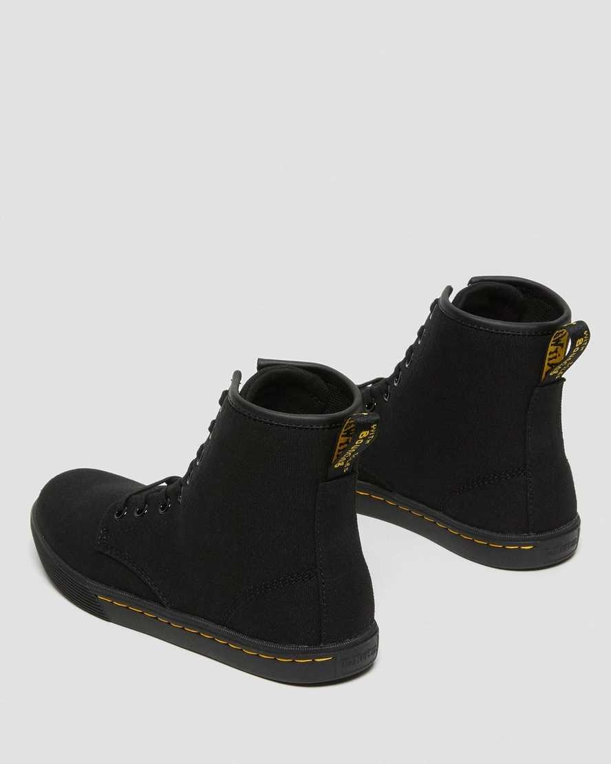 Dr Martens Sheridan Canvas Schnürstiefel Damen Schwarz | FMQ-506182