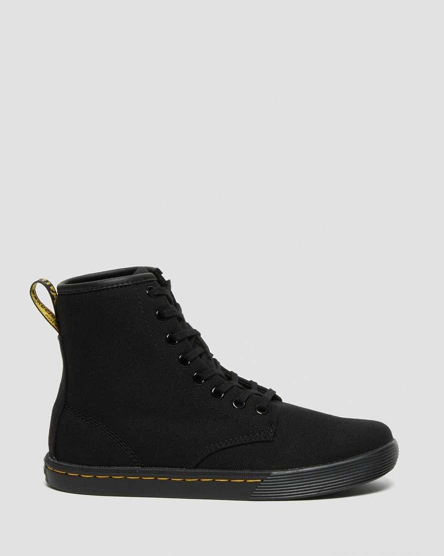 Dr Martens Sheridan Canvas Schnürstiefel Damen Schwarz | FMQ-506182