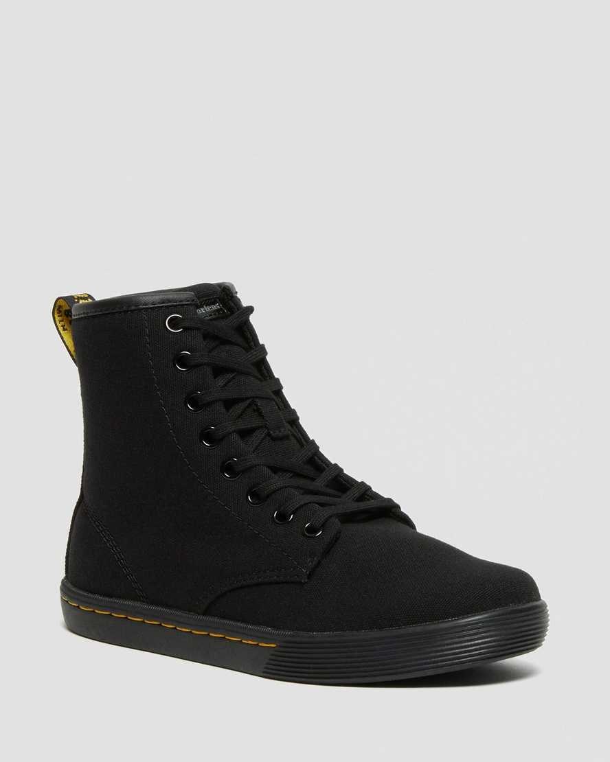 Dr Martens Sheridan Canvas Schnürstiefel Damen Schwarz | FMQ-506182