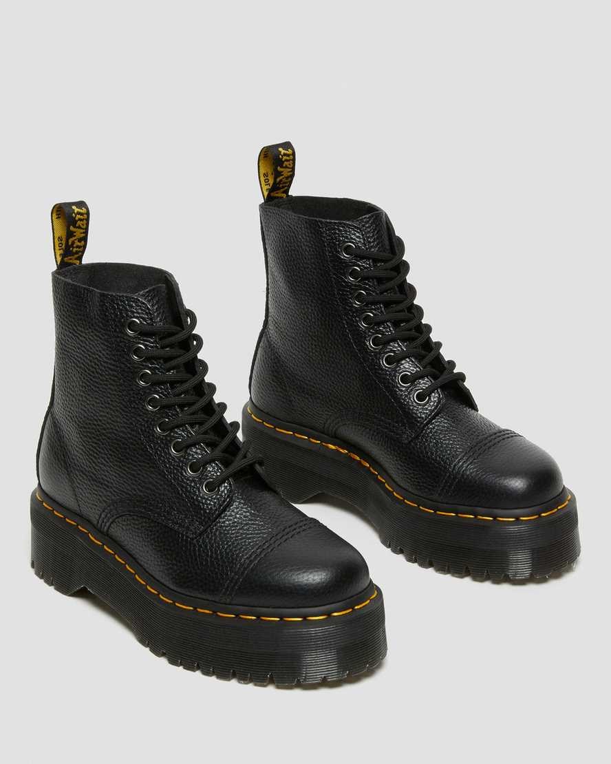 Dr Martens Sinclair Milled Nappa Leder Stiefeletten Damen Schwarz | KVO-960548