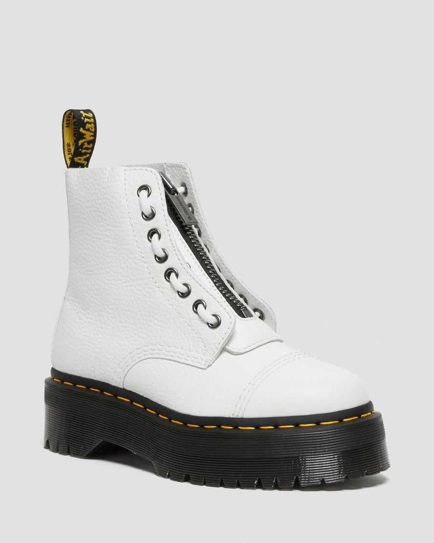 Dr Martens Sinclair Milled Nappa Leder Zip Up Stiefel Herren Weiß | JUN-574816