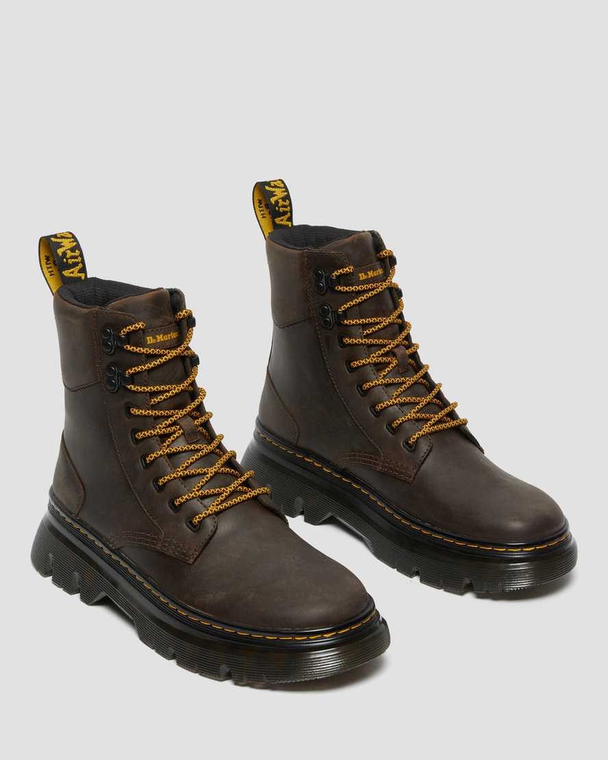 Dr Martens Tarik Crazy Horse Leder Stiefeletten Herren Dunkelbraun | IWB-297368