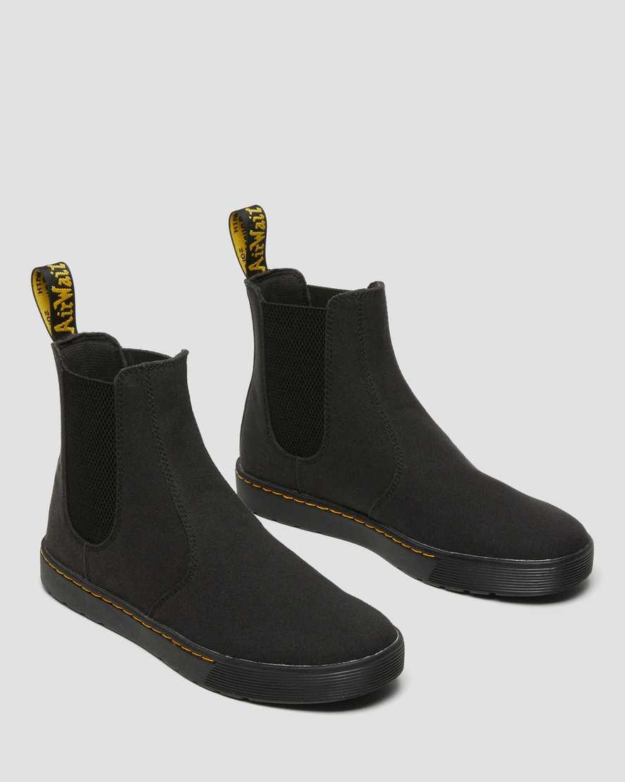 Dr Martens Tempesta Canvas Lässige Chelsea Stiefel Herren Schwarz | EQO-409368