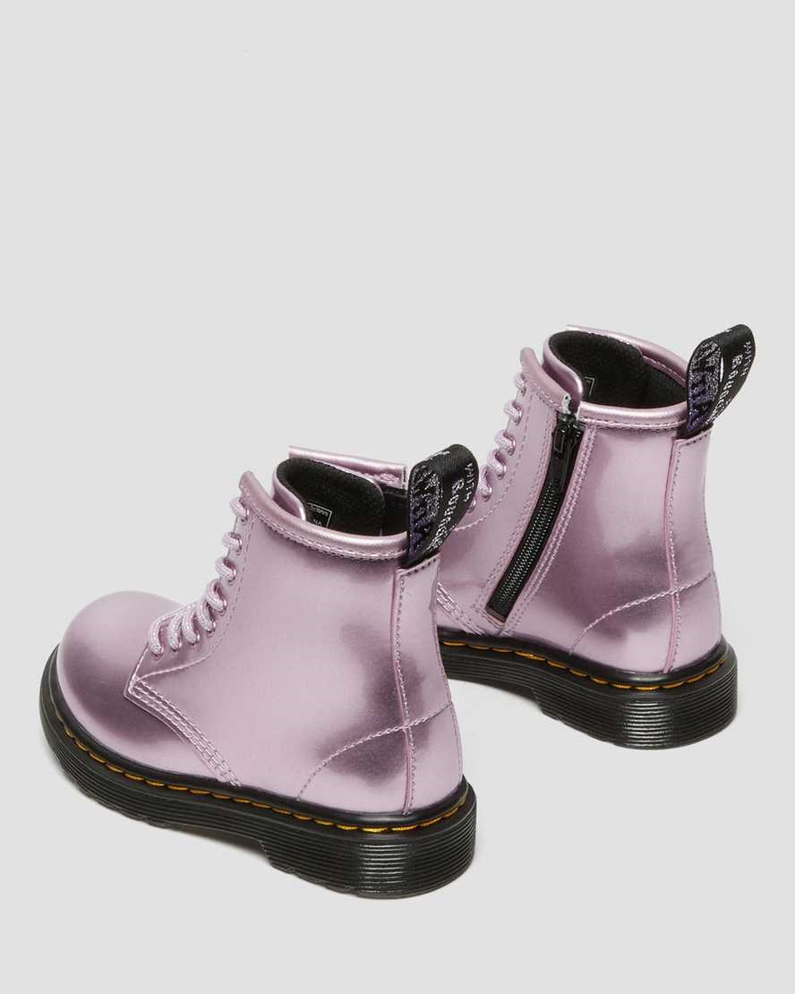 Dr Martens Toddler 1460 Metallic Schnürstiefel Kinder Rosa | RGU-806743