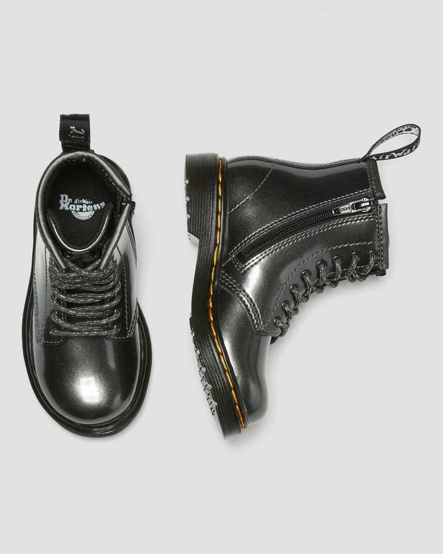 Dr Martens Toddler 1460 Metallic Schnürstiefel Kinder Grau | VBK-265374