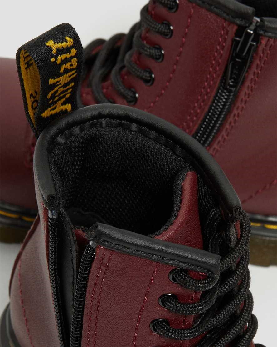 Dr Martens Toddler 1460 Softy T Leder Schnürstiefel Kinder Rot | XIE-781524