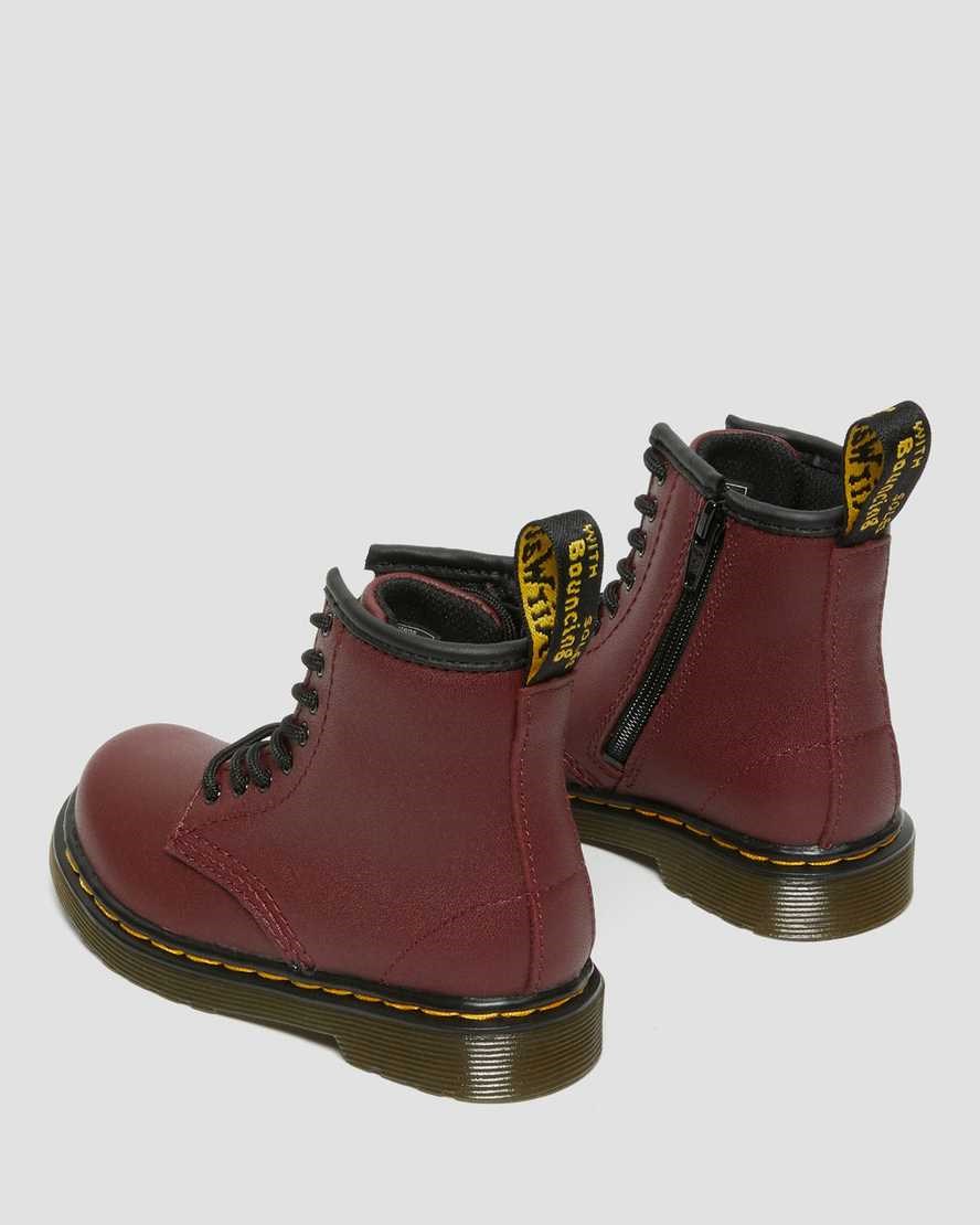 Dr Martens Toddler 1460 Softy T Leder Schnürstiefel Kinder Rot | XIE-781524