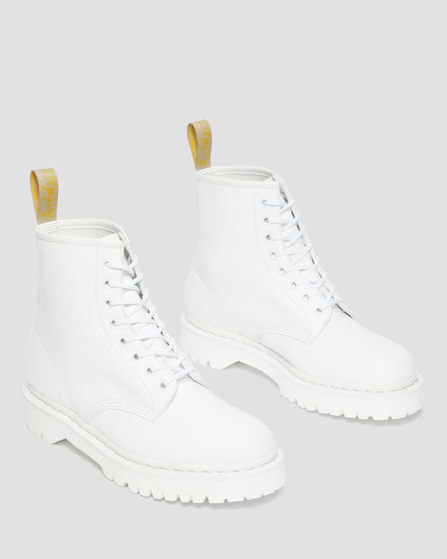 Dr Martens Vegan 1460 Bex Kemble Mono Schnürstiefel Herren Weiß | EQI-579618