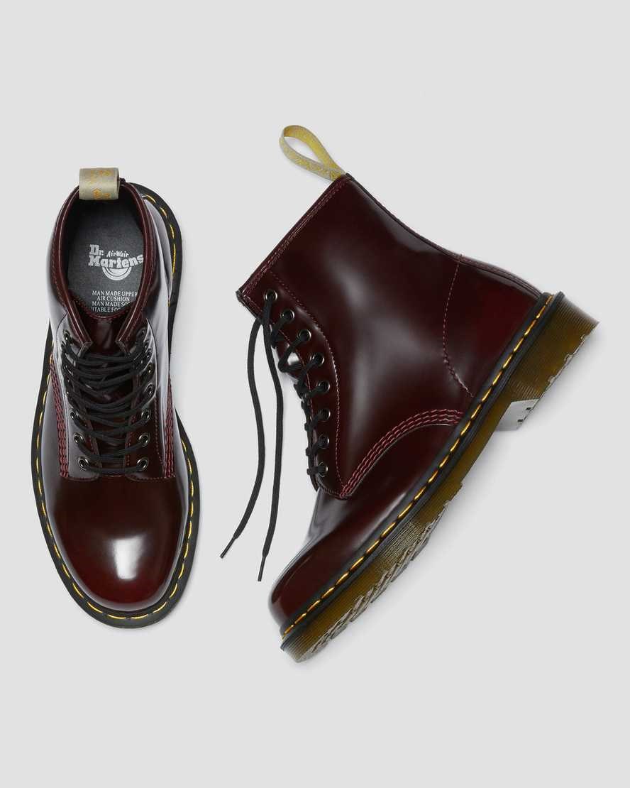 Dr Martens Vegan 1460 Schnürstiefel Damen Rot | OJG-964128