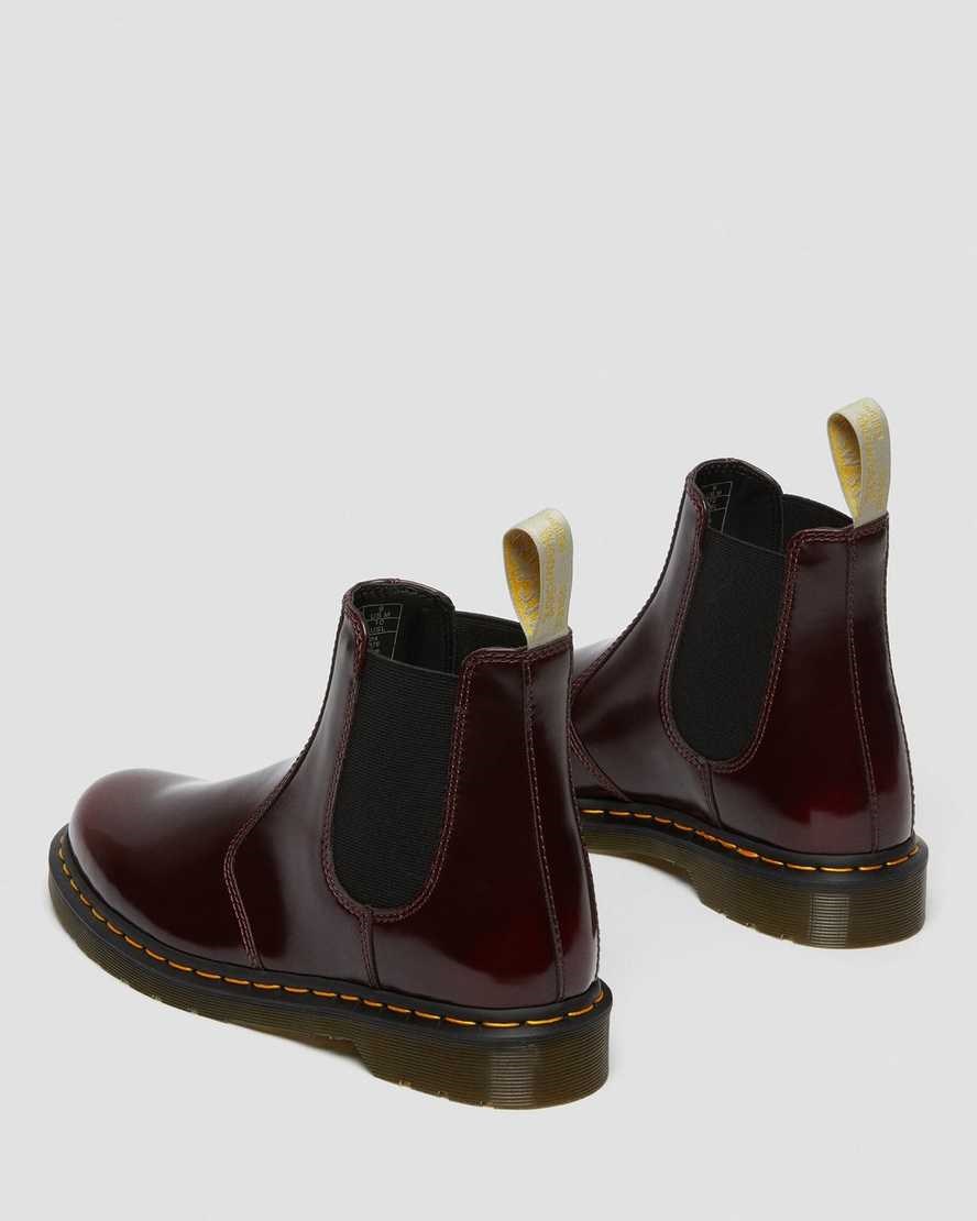 Dr Martens Vegan 2976 Chelsea Stiefel Damen Rot | VBF-093487