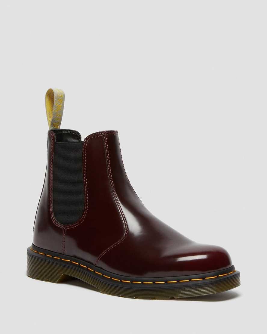 Dr Martens Vegan 2976 Chelsea Stiefel Herren Rot | EUT-769125