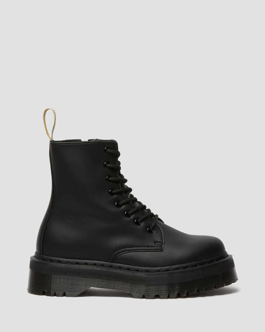 Dr Martens Vegan Jadon II Mono Schnürstiefel Herren Schwarz | UDA-948017