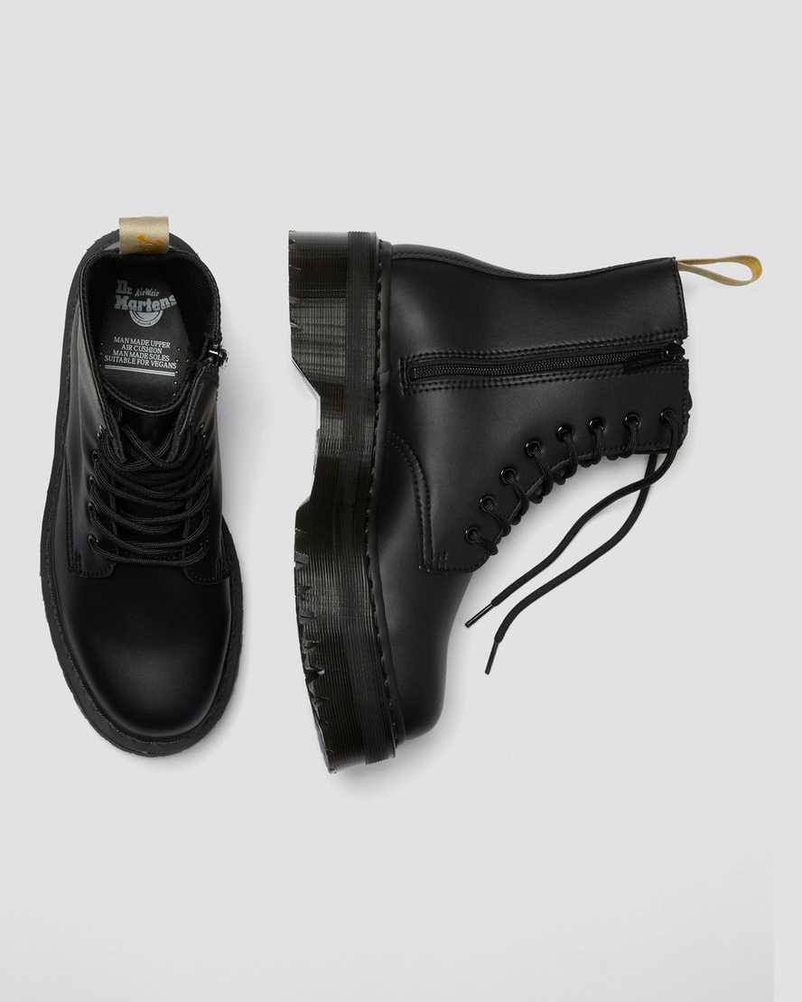 Dr Martens Vegan Jadon II Mono Schnürstiefel Herren Schwarz | UDA-948017