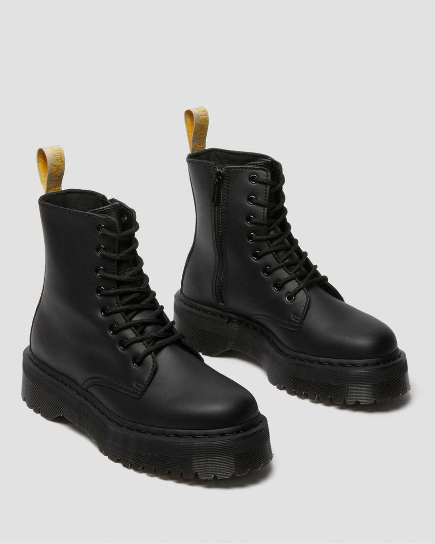 Dr Martens Vegan Jadon II Mono Schnürstiefel Herren Schwarz | UDA-948017