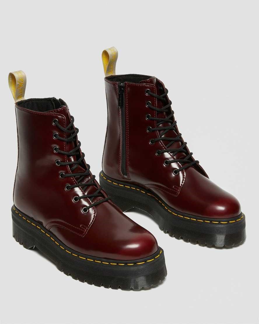 Dr Martens Vegan Jadon II Schnürstiefel Herren Rot | PER-341725