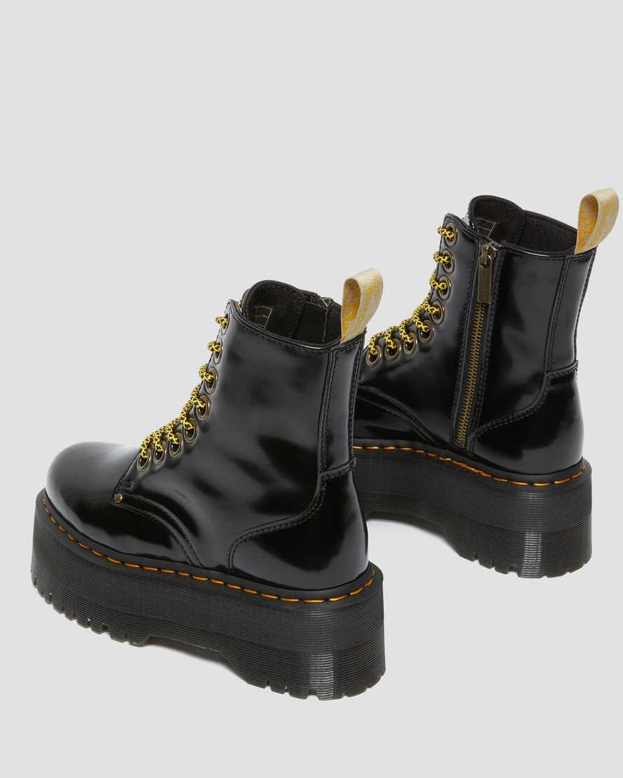 Dr Martens Vegan Jadon Max Zip Up Stiefel Damen Schwarz | TPQ-689521