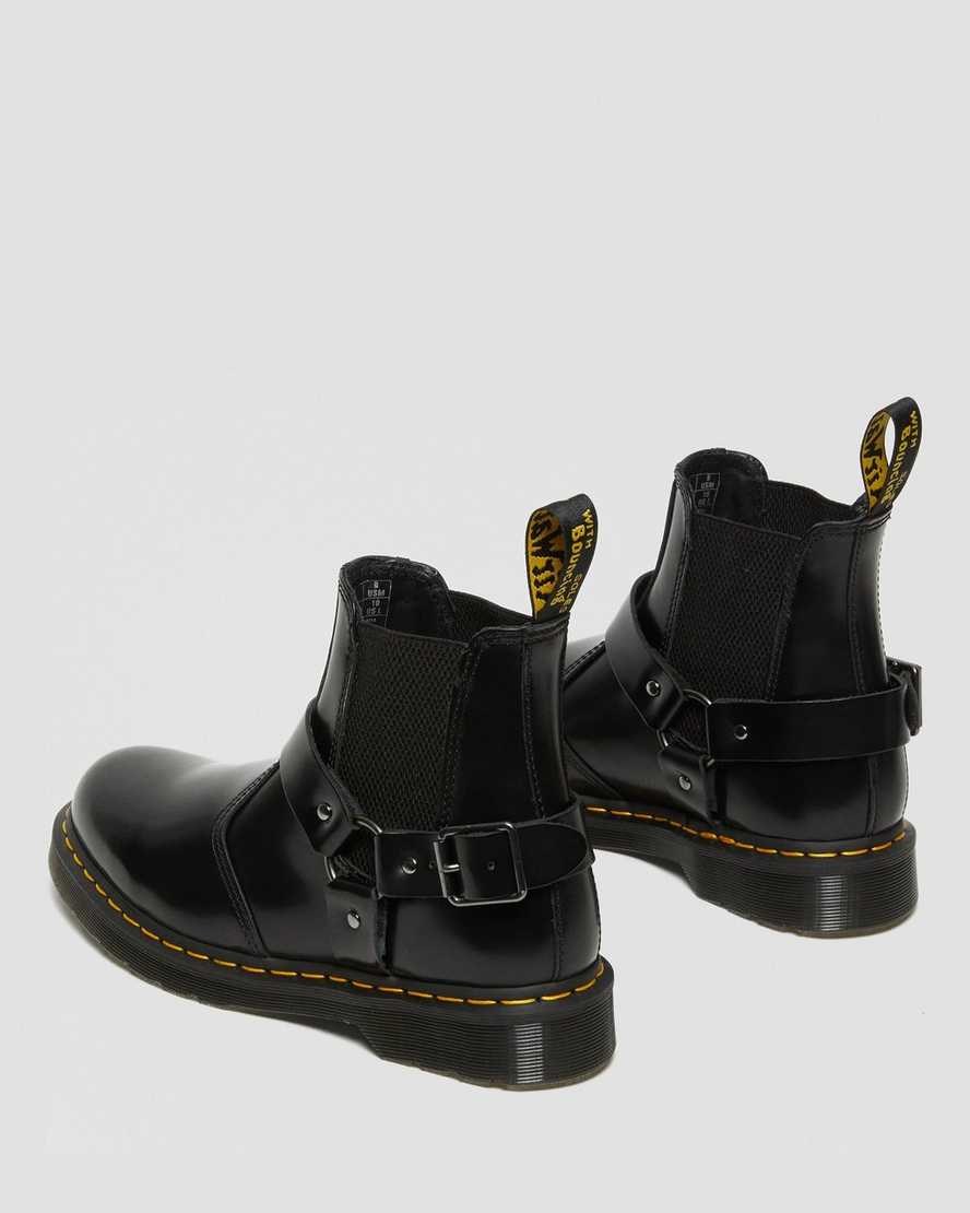 Dr Martens Wincox Smooth Leder Chelsea Stiefel Herren Schwarz | ZJS-439508