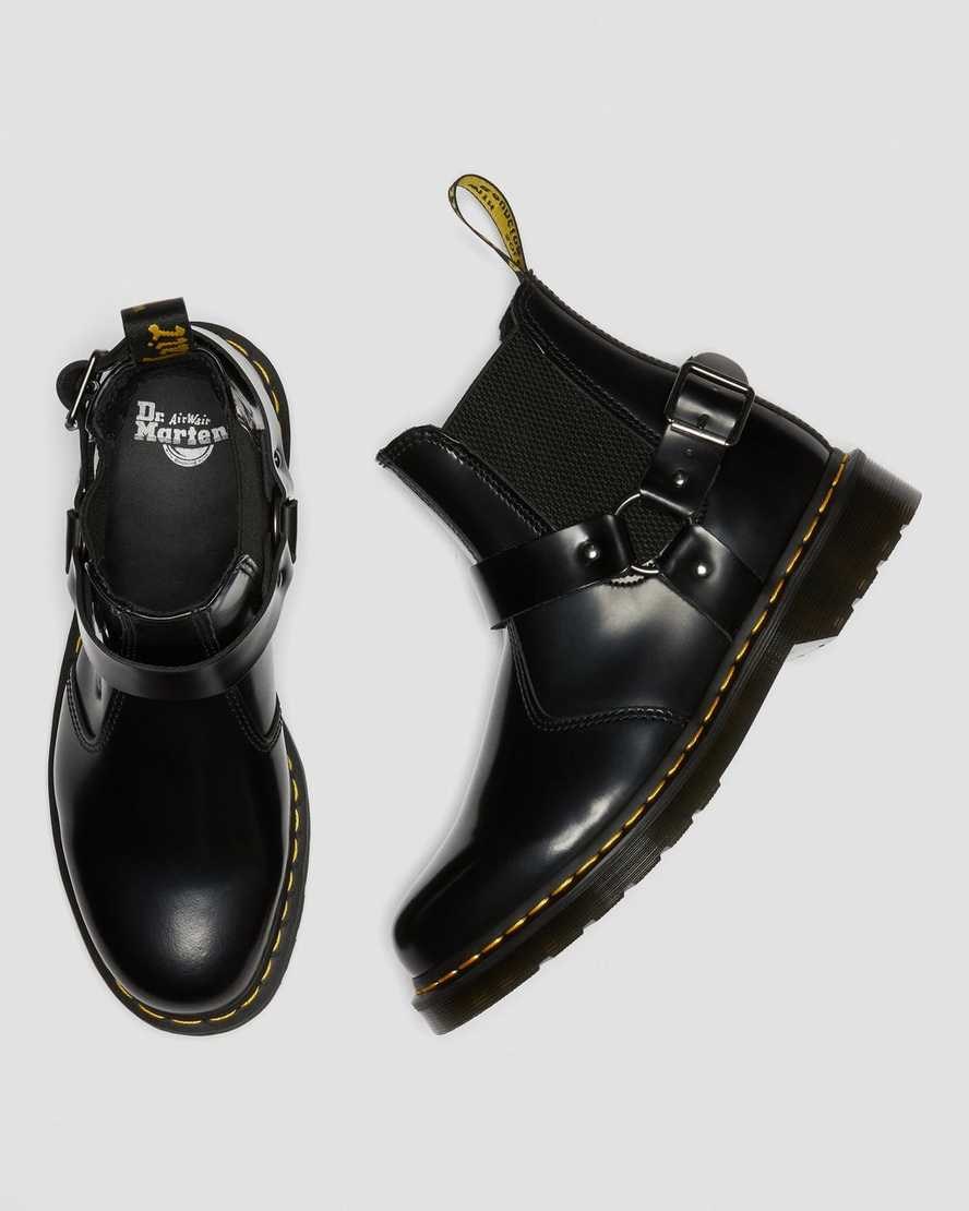 Dr Martens Wincox Smooth Leder Chelsea Stiefel Herren Schwarz | ZJS-439508