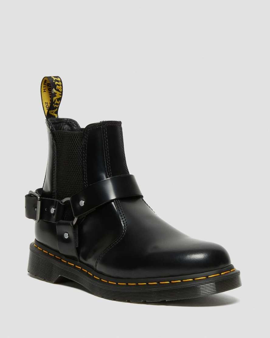 Dr Martens Wincox Smooth Leder Chelsea Stiefel Herren Schwarz | ZJS-439508