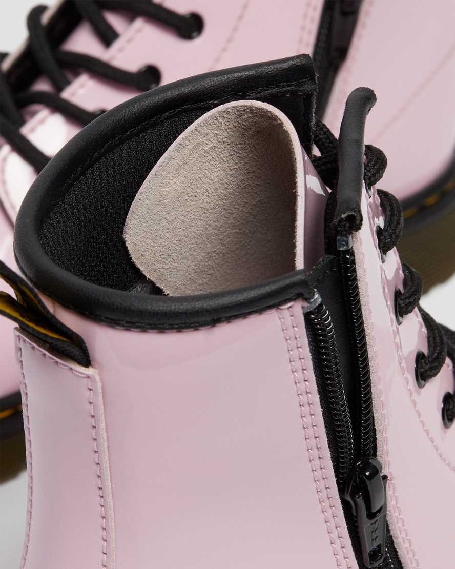 Dr Martens Youth 1460 Lack Leder Schnürstiefel Kinder Rosa | EPH-285460