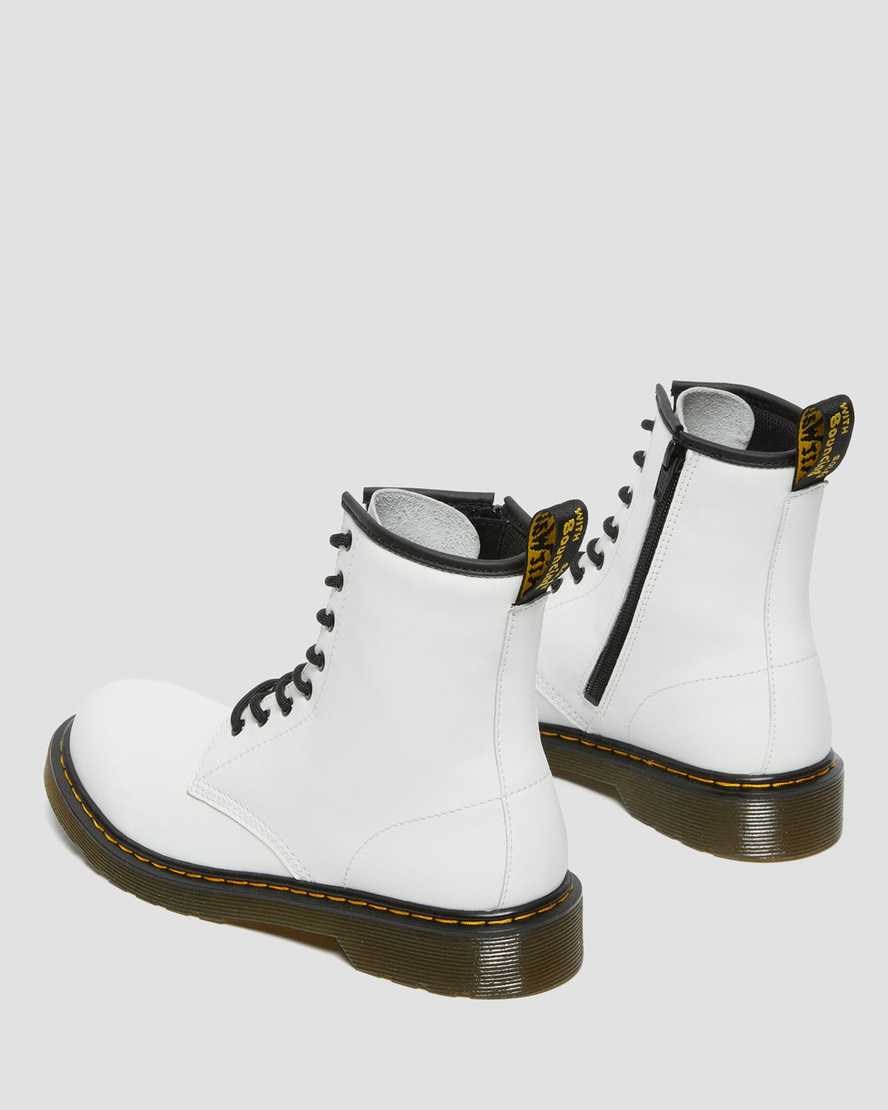 Dr Martens Youth 1460 Leder Schnürstiefel Kinder Weiß | GJI-592716