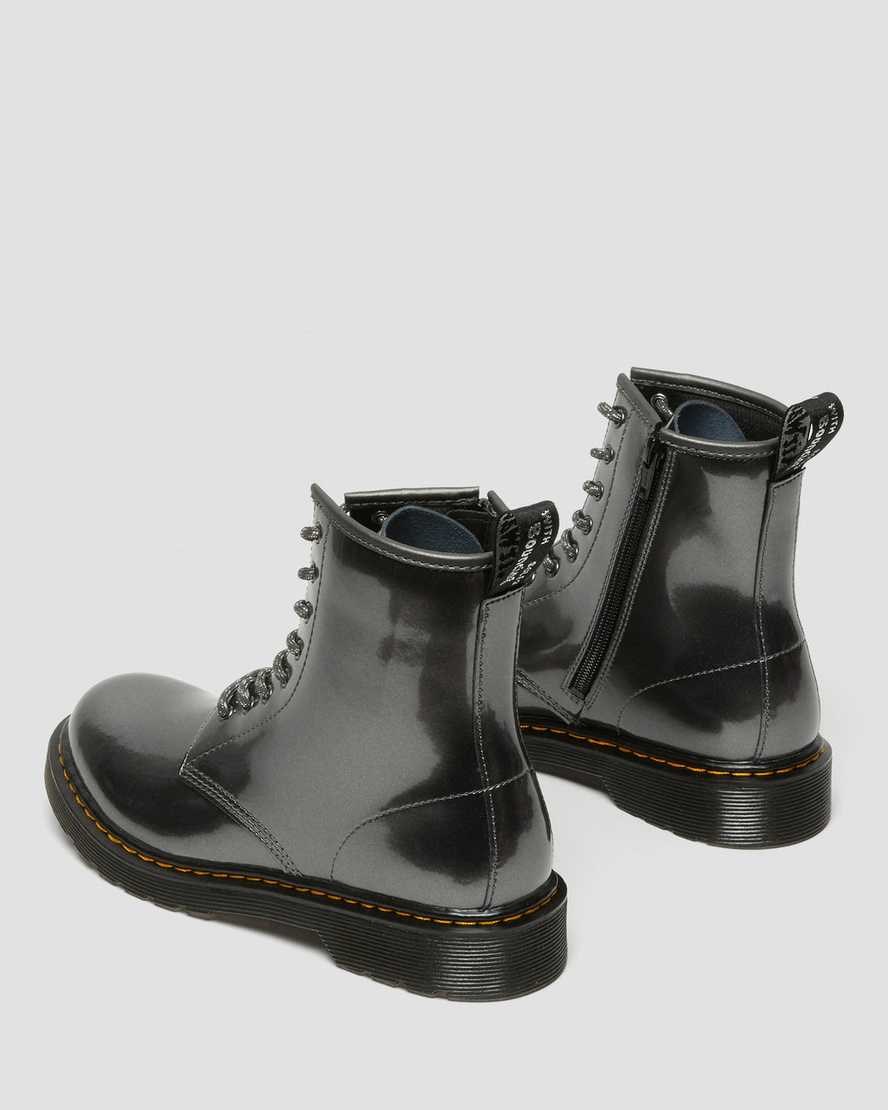 Dr Martens Youth 1460 Metallic Schnürstiefel Kinder Grau | USD-634190