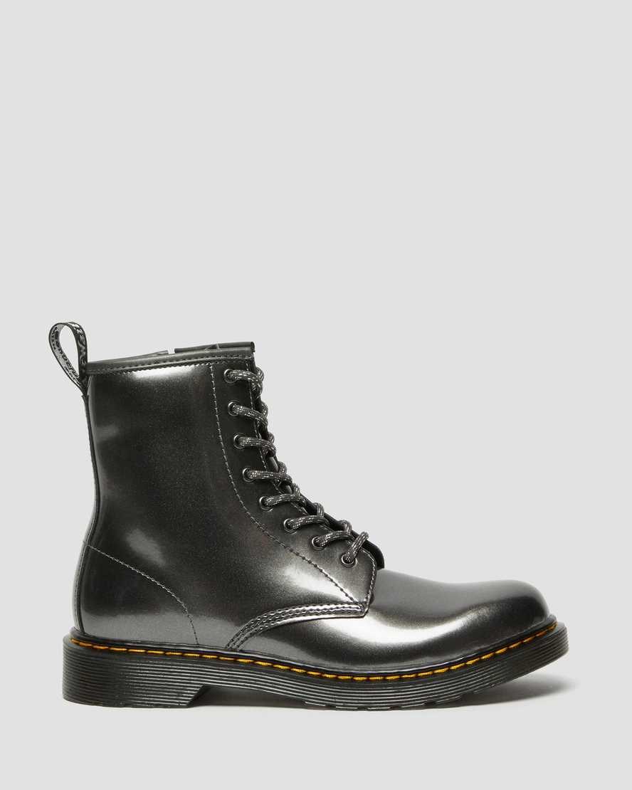 Dr Martens Youth 1460 Metallic Schnürstiefel Kinder Grau | USD-634190