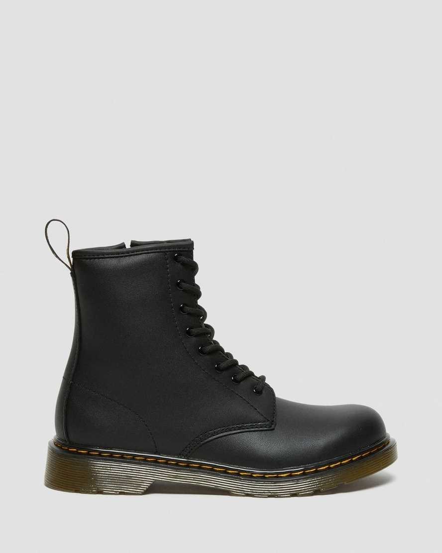 Dr Martens Youth 1460 Softy T Leder Schnürstiefel Kinder Schwarz | KFD-124790