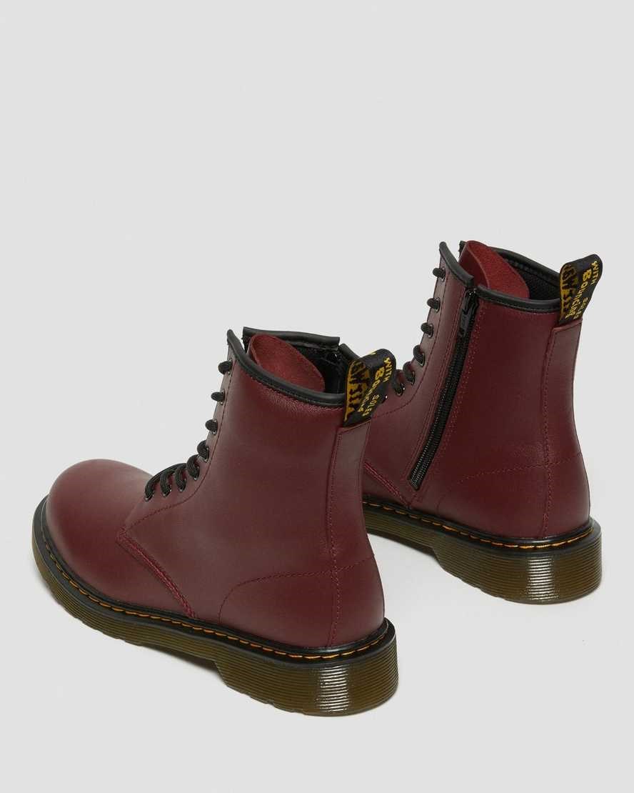 Dr Martens Youth 1460 Softy T Leder Schnürstiefel Kinder Rot | TNG-719045