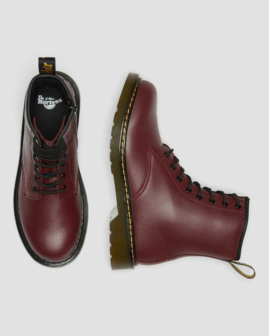 Dr Martens Youth 1460 Softy T Leder Schnürstiefel Kinder Rot | TNG-719045