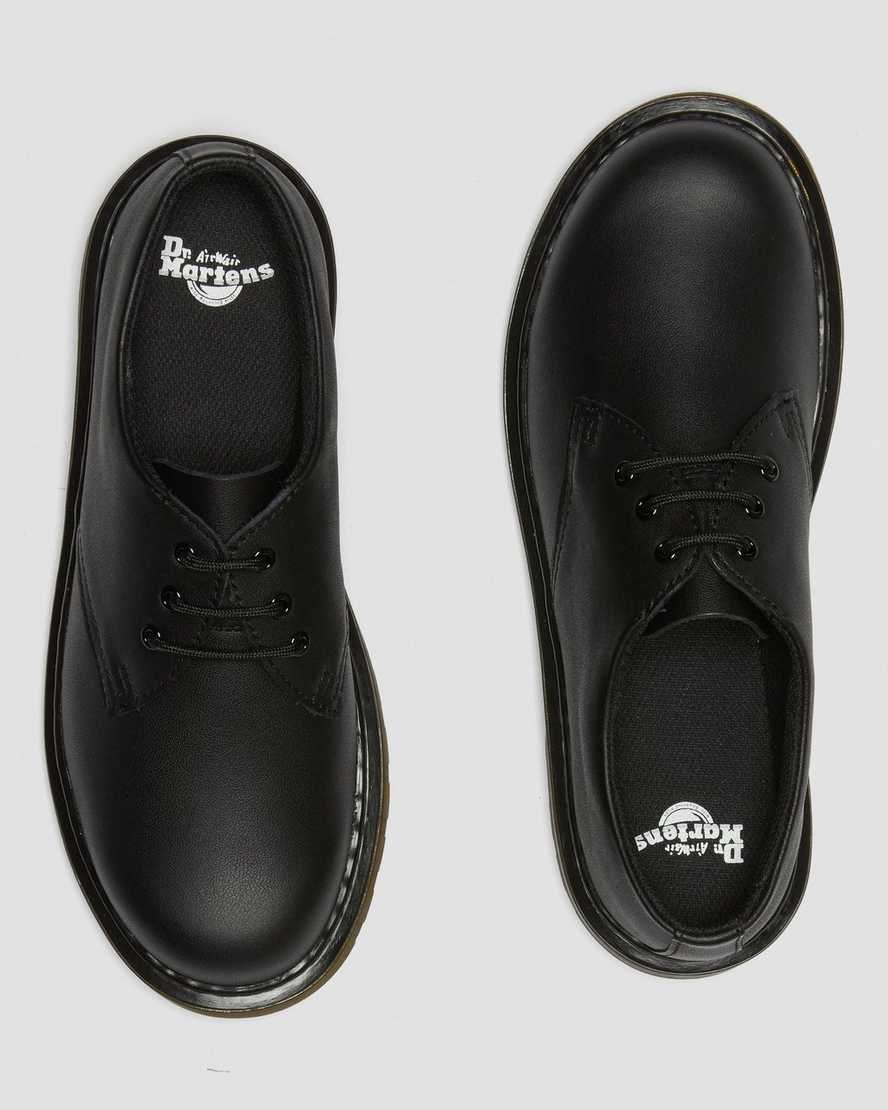 Dr Martens Youth 1461 Softy T Leder Oxfords Schuhe Kinder Schwarz | JFY-719843