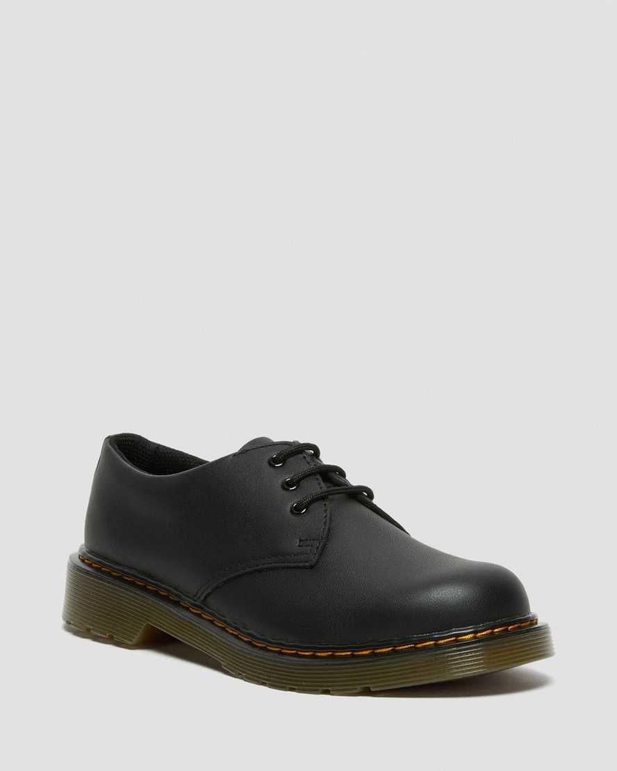 Dr Martens Youth 1461 Softy T Leder Oxfords Schuhe Kinder Schwarz | JFY-719843