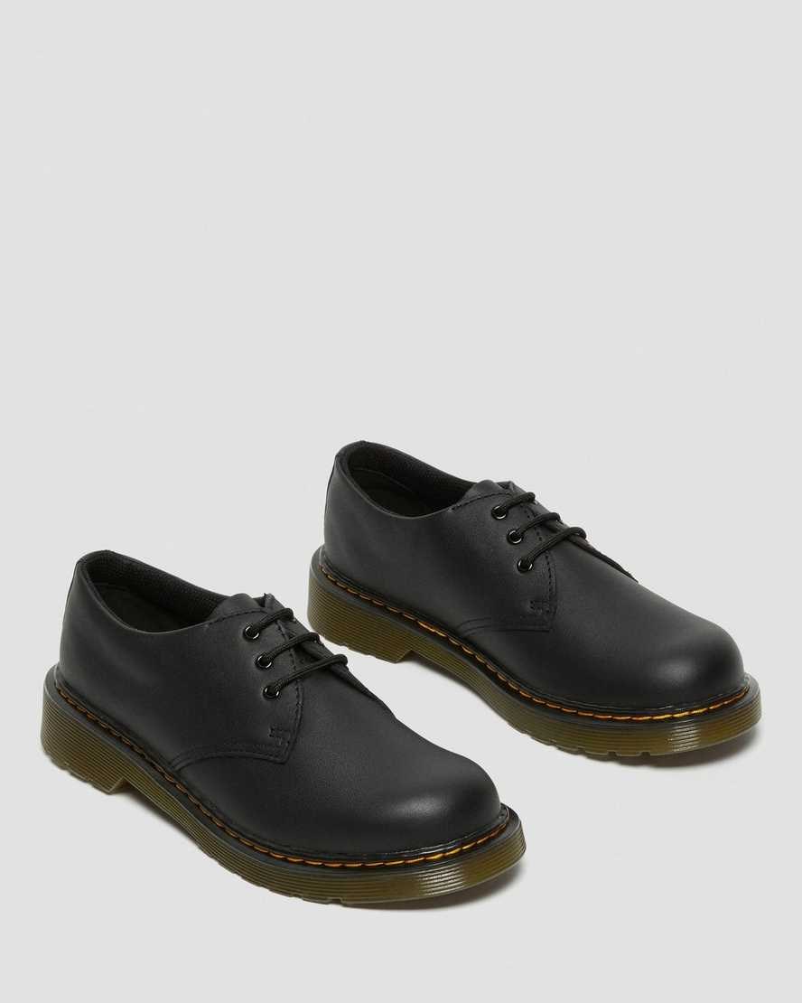 Dr Martens Youth 1461 Softy T Leder Oxfords Schuhe Kinder Schwarz | JFY-719843